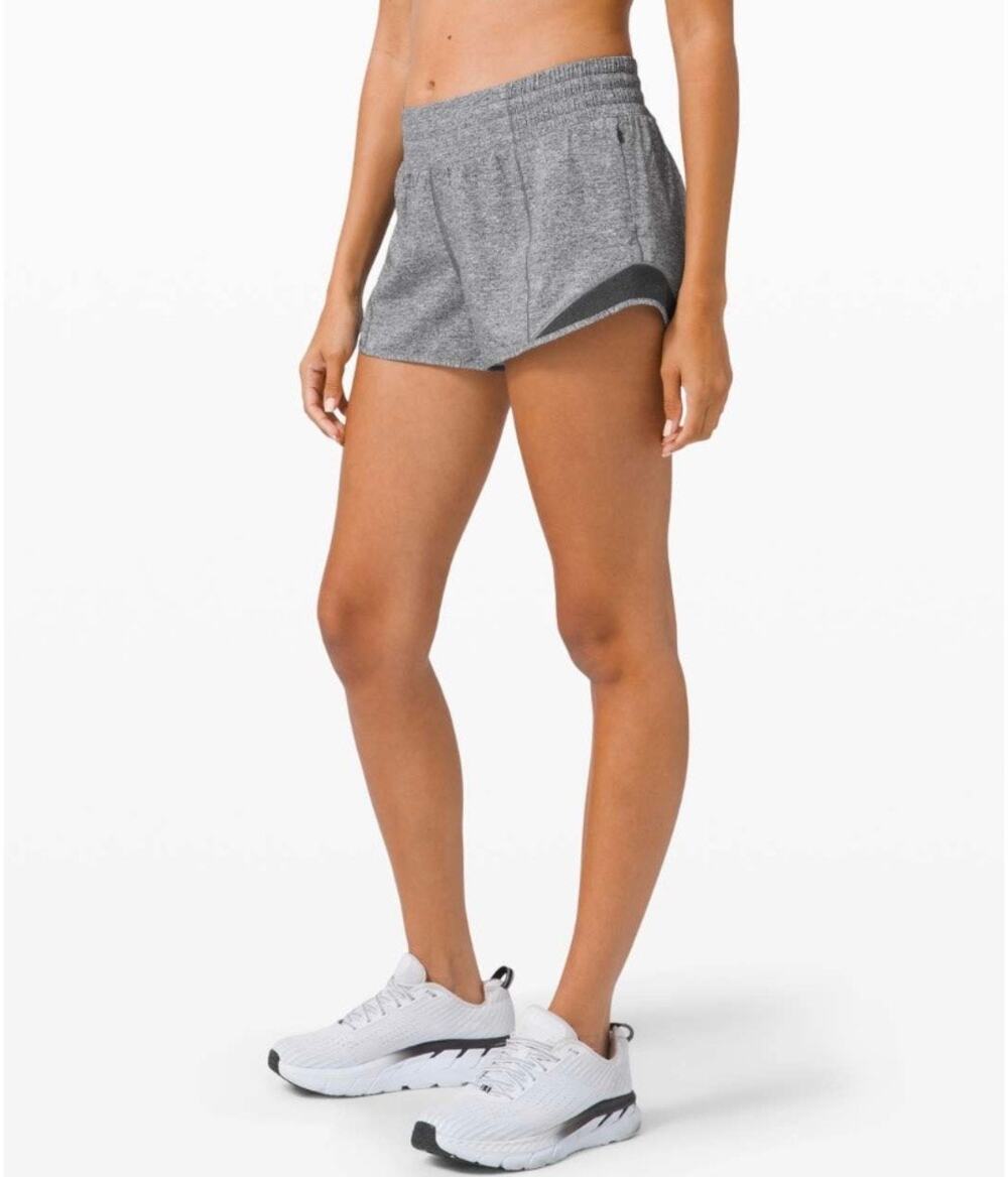 Lululemon Women's Hotty Hot Short II *2.5" Heather Lux Multi Black Shorts Size 8